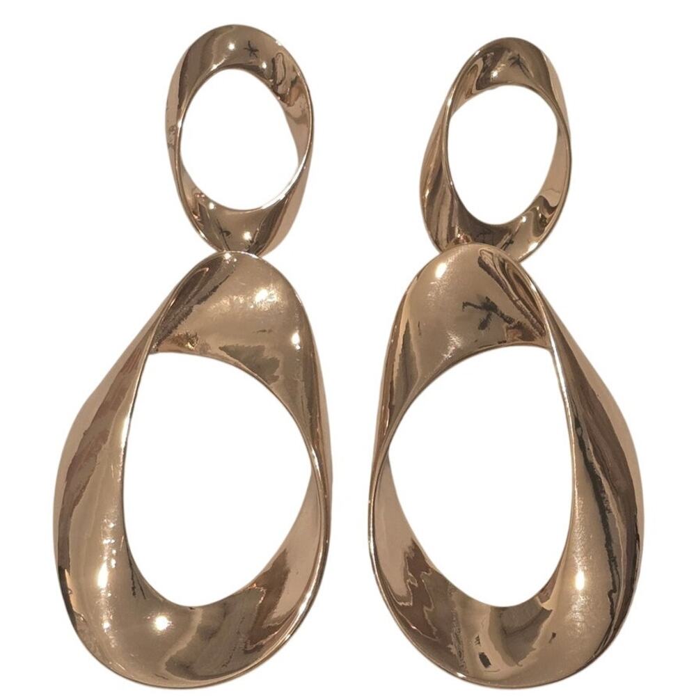8 Other Reasons Sculptera Earrings in Gold New - Picture 3 of 4
